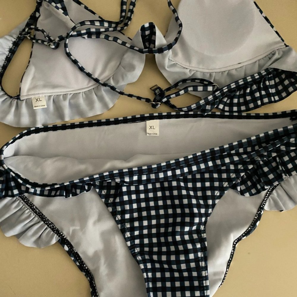 Plaid Bikini Set Push Up - Picture 10 of 14